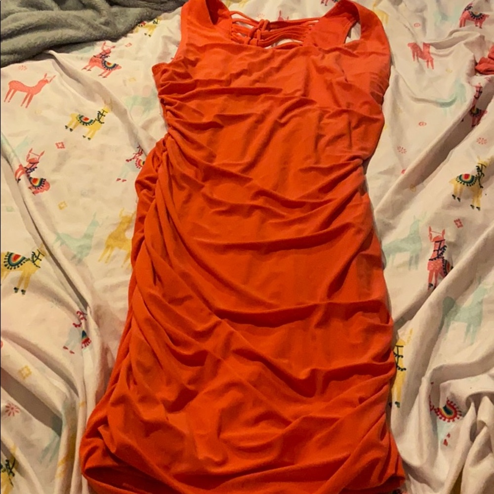 Coral dress